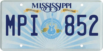 MS license plate MPI852