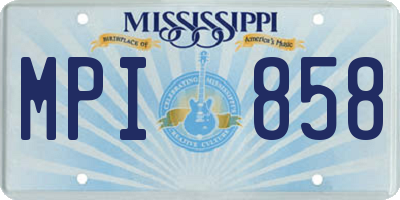 MS license plate MPI858