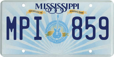 MS license plate MPI859
