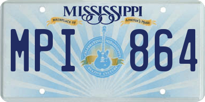 MS license plate MPI864