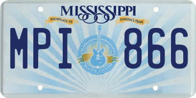 MS license plate MPI866