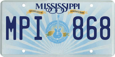 MS license plate MPI868