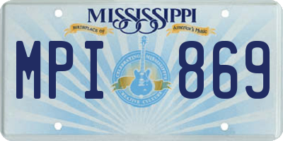 MS license plate MPI869