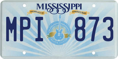 MS license plate MPI873