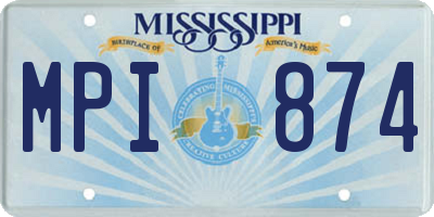MS license plate MPI874