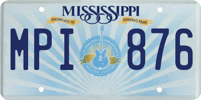 MS license plate MPI876