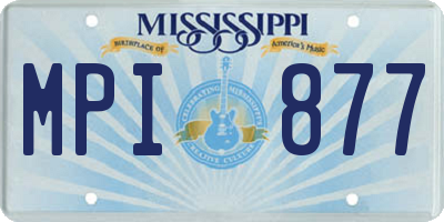 MS license plate MPI877