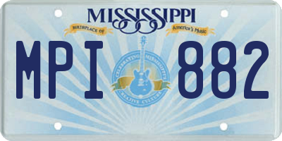 MS license plate MPI882