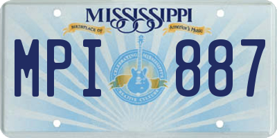 MS license plate MPI887