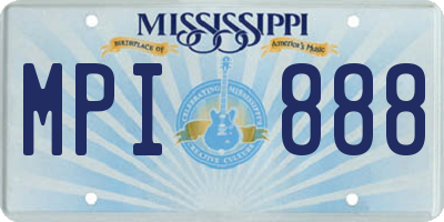 MS license plate MPI888