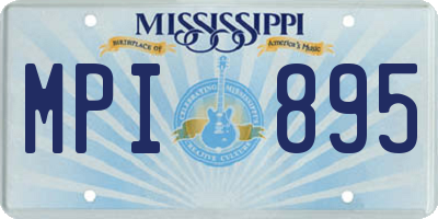 MS license plate MPI895