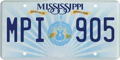 MS license plate MPI905