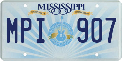 MS license plate MPI907