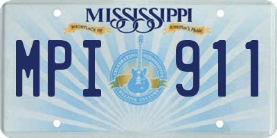 MS license plate MPI911