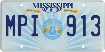 MS license plate MPI913
