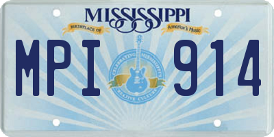 MS license plate MPI914
