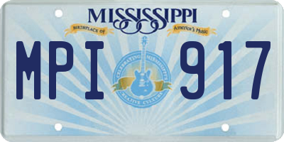 MS license plate MPI917