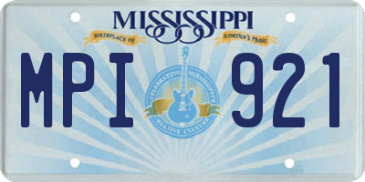 MS license plate MPI921