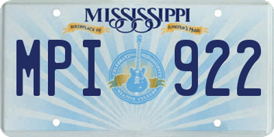 MS license plate MPI922