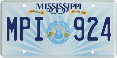 MS license plate MPI924