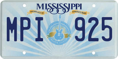 MS license plate MPI925