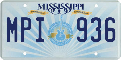 MS license plate MPI936
