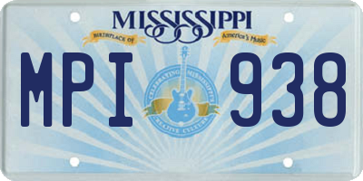 MS license plate MPI938