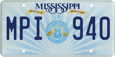 MS license plate MPI940
