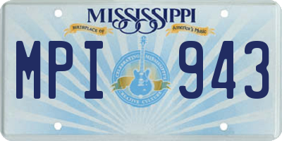 MS license plate MPI943
