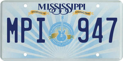 MS license plate MPI947