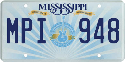 MS license plate MPI948