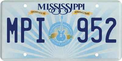 MS license plate MPI952