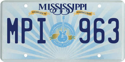 MS license plate MPI963