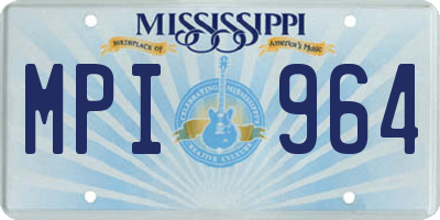 MS license plate MPI964