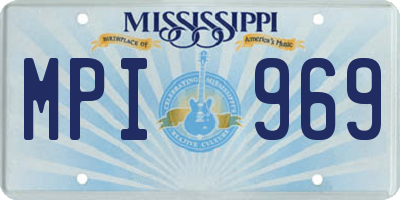 MS license plate MPI969