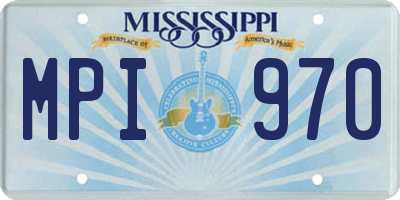 MS license plate MPI970