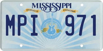MS license plate MPI971