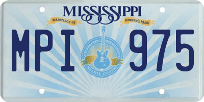 MS license plate MPI975