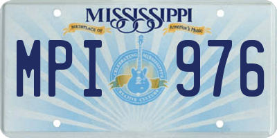 MS license plate MPI976