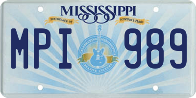 MS license plate MPI989