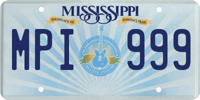 MS license plate MPI999