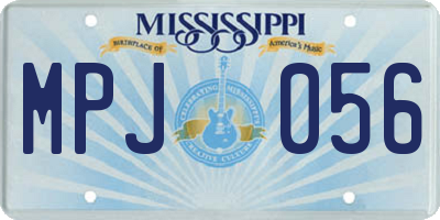MS license plate MPJ056