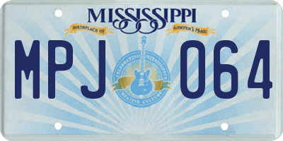 MS license plate MPJ064