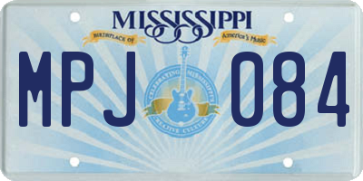 MS license plate MPJ084