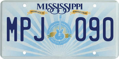 MS license plate MPJ090