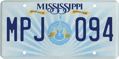 MS license plate MPJ094