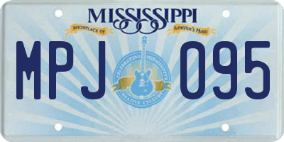 MS license plate MPJ095