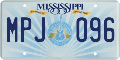 MS license plate MPJ096