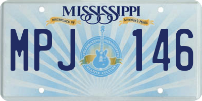 MS license plate MPJ146