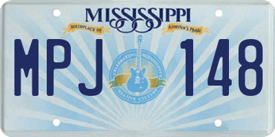 MS license plate MPJ148